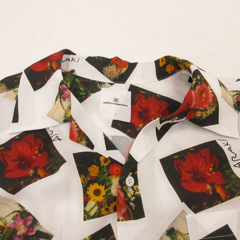 【中古】uniform experiment | ユニフォームエクスペリメント ARAKI POLAROID L/S SHIRT 半袖シャツ UE-192116 2019S/S サイズ:1