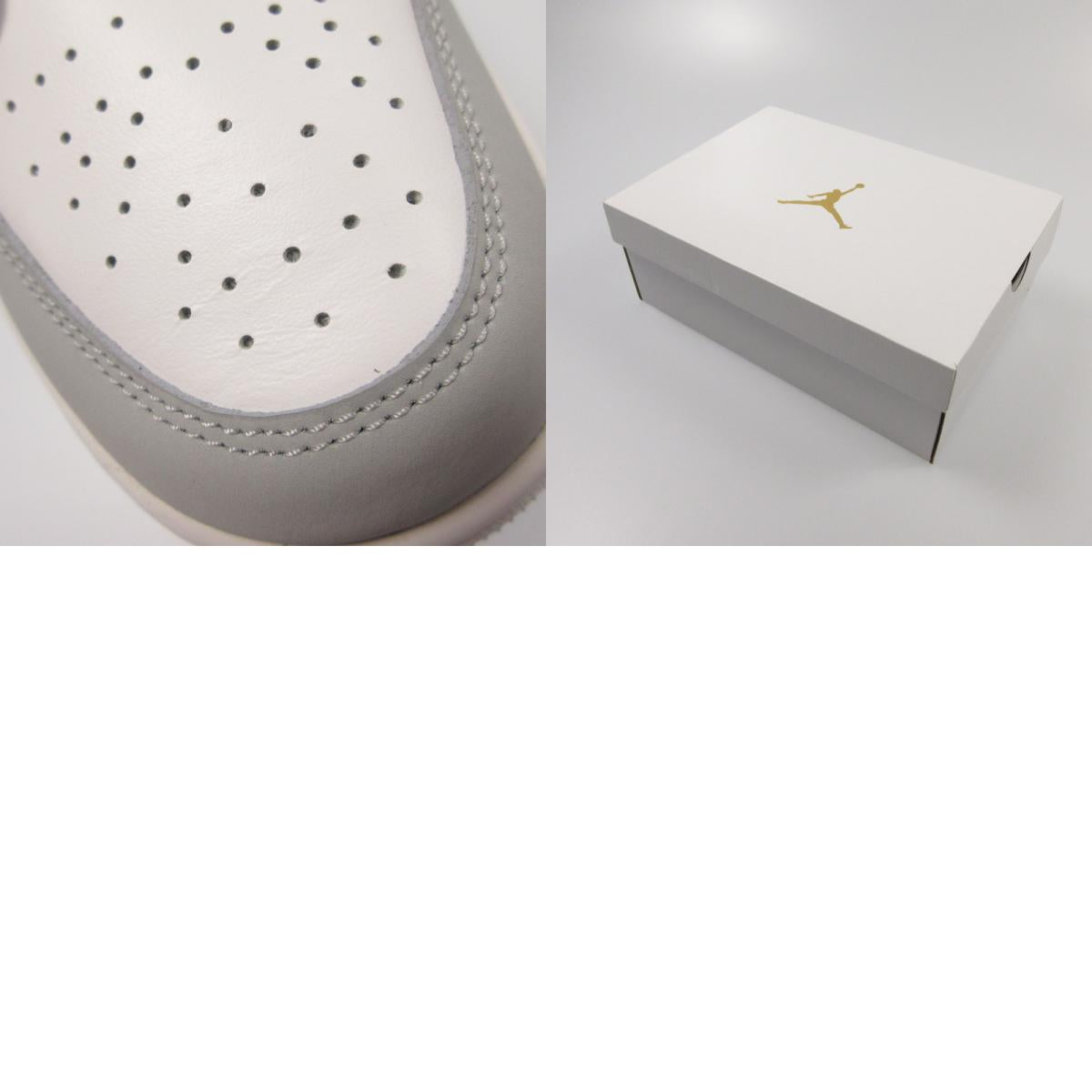 【中古】NIKE | ナイキ WMNS AIR JORDAN 1 LOW WHITE/WOLF GREY-ALUMINUM スニーカー DC0774-105 2024S/S グレー 27.5cm
