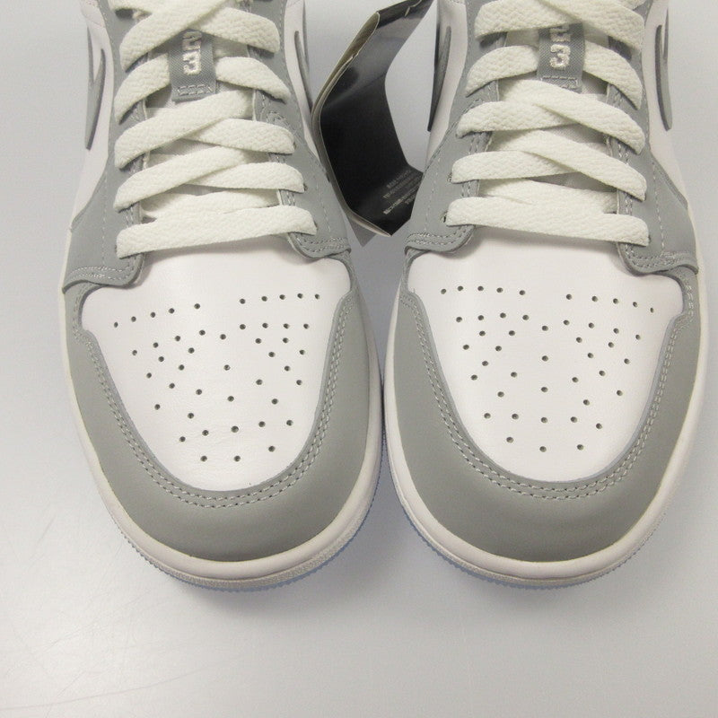 【中古】NIKE | ナイキ WMNS AIR JORDAN 1 LOW WHITE/WOLF GREY-ALUMINUM スニーカー DC0774-105 2024S/S グレー 27.5cm