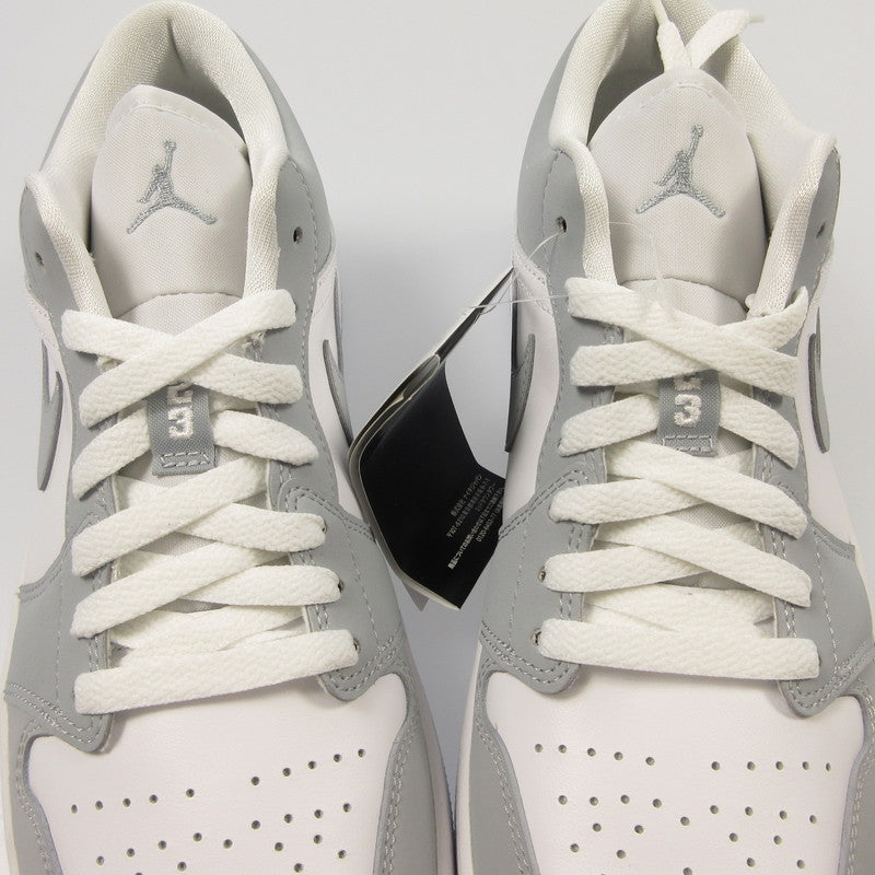 【中古】NIKE | ナイキ WMNS AIR JORDAN 1 LOW WHITE/WOLF GREY-ALUMINUM スニーカー DC0774-105 2024S/S グレー 27.5cm