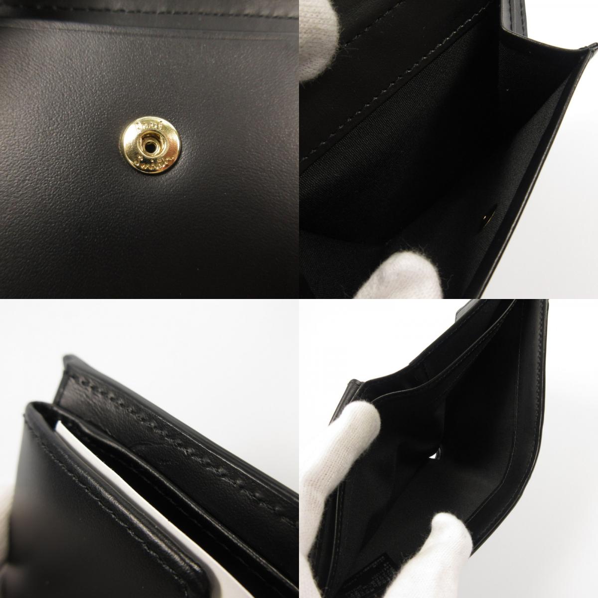 【中古】Paul Smith | ポール・スミス シグネチャーストライプインバーテッド 二つ折り財布 813025 ブラック