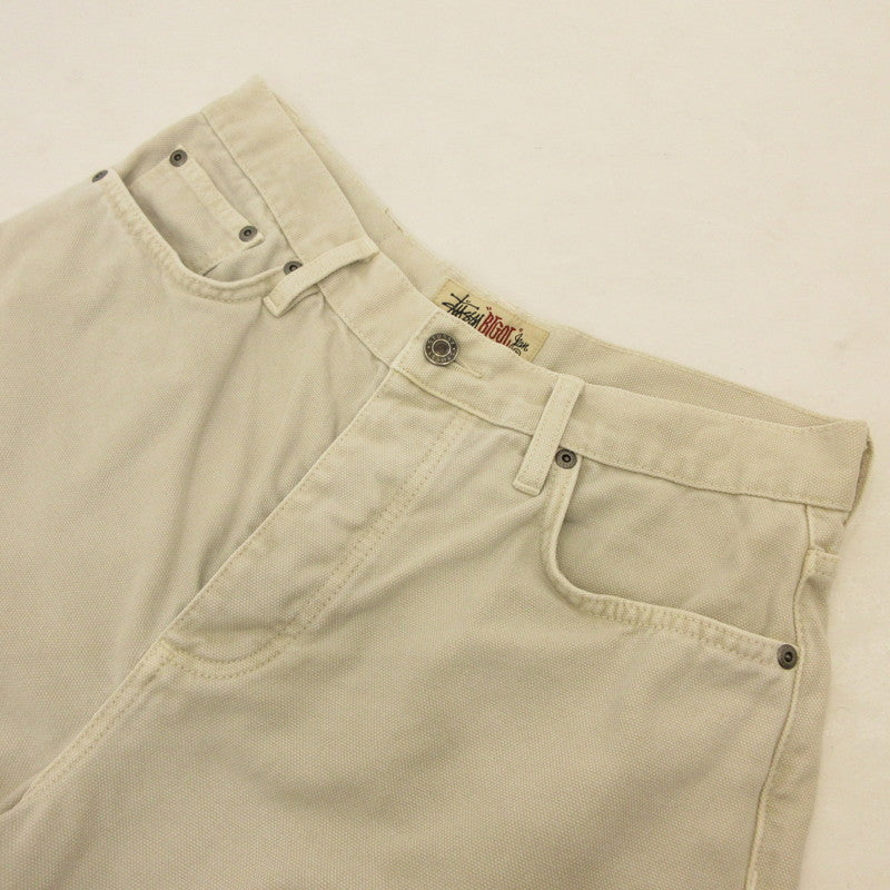 【中古】STUSSY | ステューシー BIG OL' SHORT WASHED CANVAS ショートパンツ 112277 グレー サイズ:30
