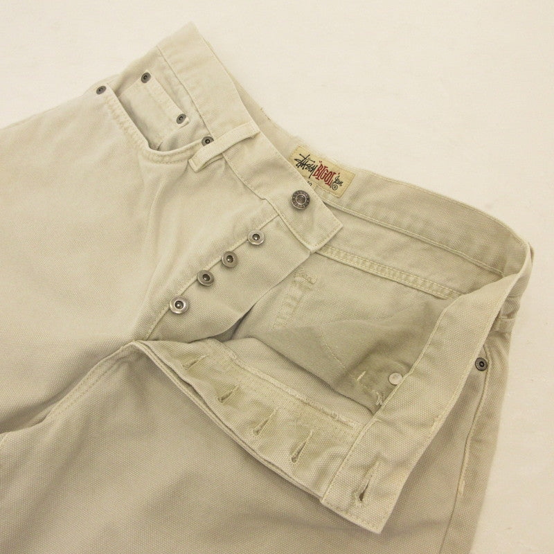 【中古】STUSSY | ステューシー BIG OL' SHORT WASHED CANVAS ショートパンツ 112277 グレー サイズ:30