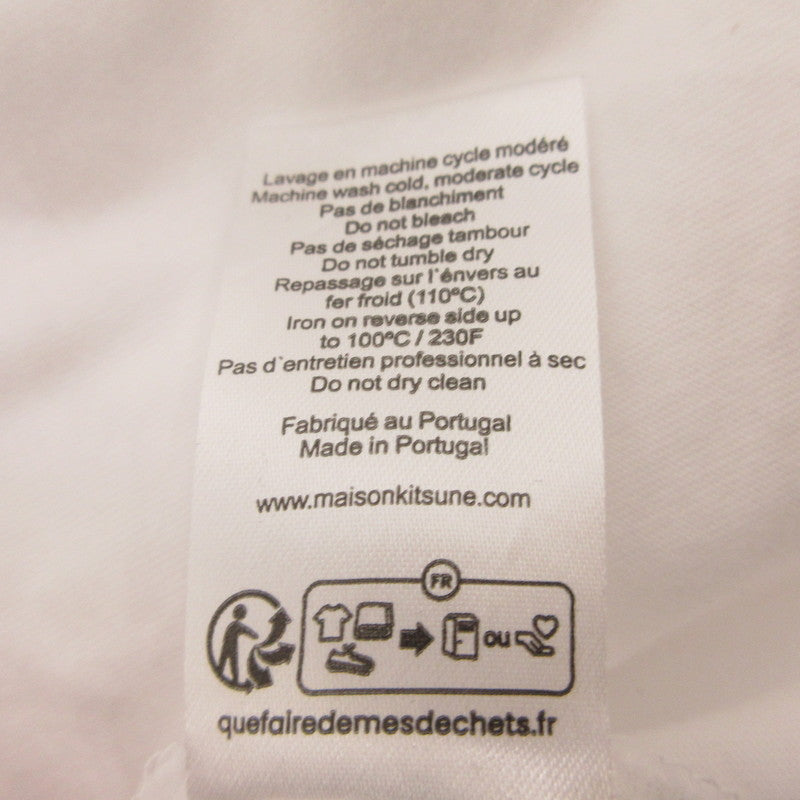 【中古】MAISON KITSUNE | メゾンキツネ FOX HEAD PATCH REGULAR TEE SHIRT 半袖Tシャツ LM00104KJ0008 並行品 ホワイト サイズ:XL