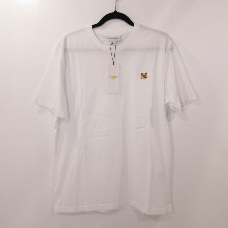 【中古】MAISON KITSUNE | メゾンキツネ FOX HEAD PATCH REGULAR TEE SHIRT 半袖Tシャツ LM00104KJ0008 並行品 ホワイト サイズ:XL