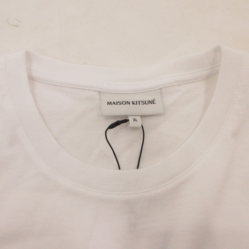 【中古】MAISON KITSUNE | メゾンキツネ FOX HEAD PATCH REGULAR TEE SHIRT 半袖Tシャツ LM00104KJ0008 並行品 ホワイト サイズ:XL
