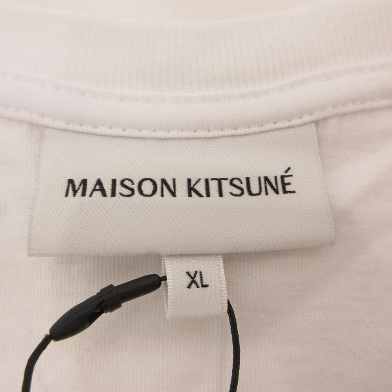 【中古】MAISON KITSUNE | メゾンキツネ FOX HEAD PATCH REGULAR TEE SHIRT 半袖Tシャツ LM00104KJ0008 並行品 ホワイト サイズ:XL