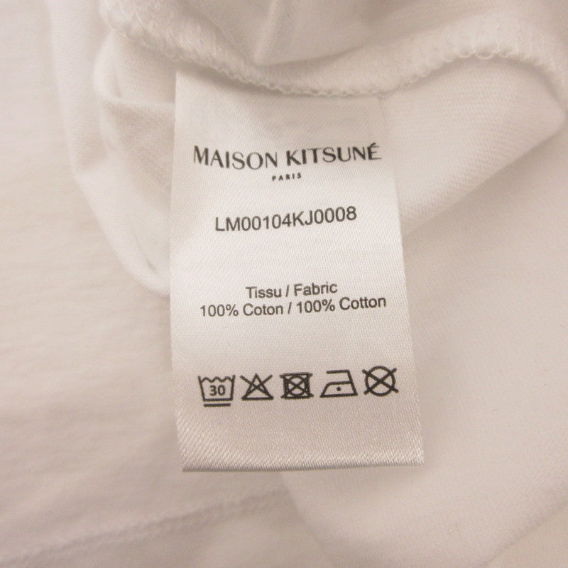 【中古】MAISON KITSUNE | メゾンキツネ FOX HEAD PATCH REGULAR TEE SHIRT 半袖Tシャツ LM00104KJ0008 並行品 ホワイト サイズ:XL