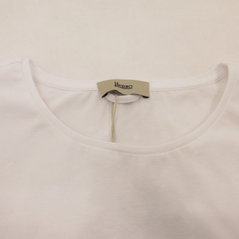 【中古】Herno | ヘルノ 手描き風ロゴプリントTシャツ 半袖Tシャツ JG000178D ホワイト サイズ:42