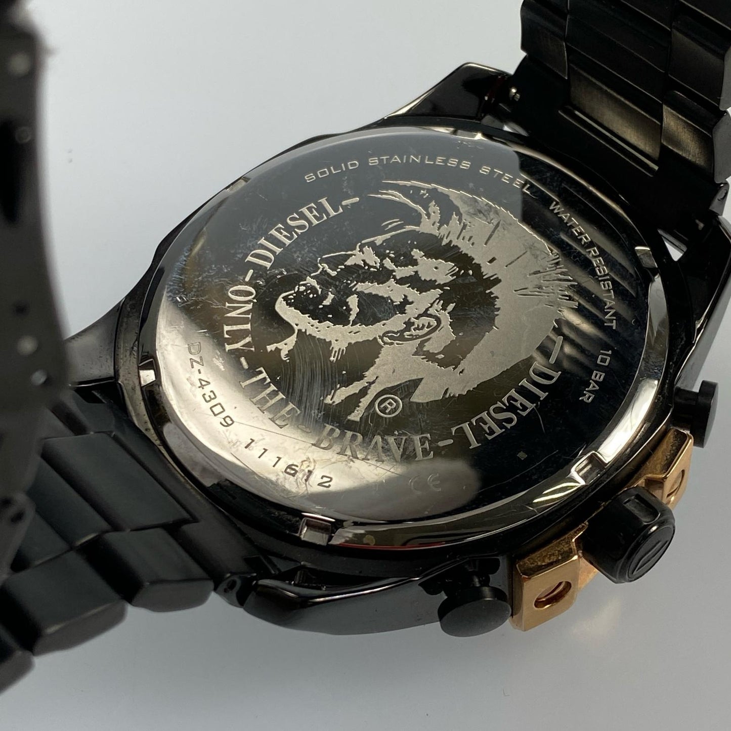 【中古】DIESEL | ディーゼル MEGA CHIEF 腕時計 DZ-4309 アナログクォーツ ブラック