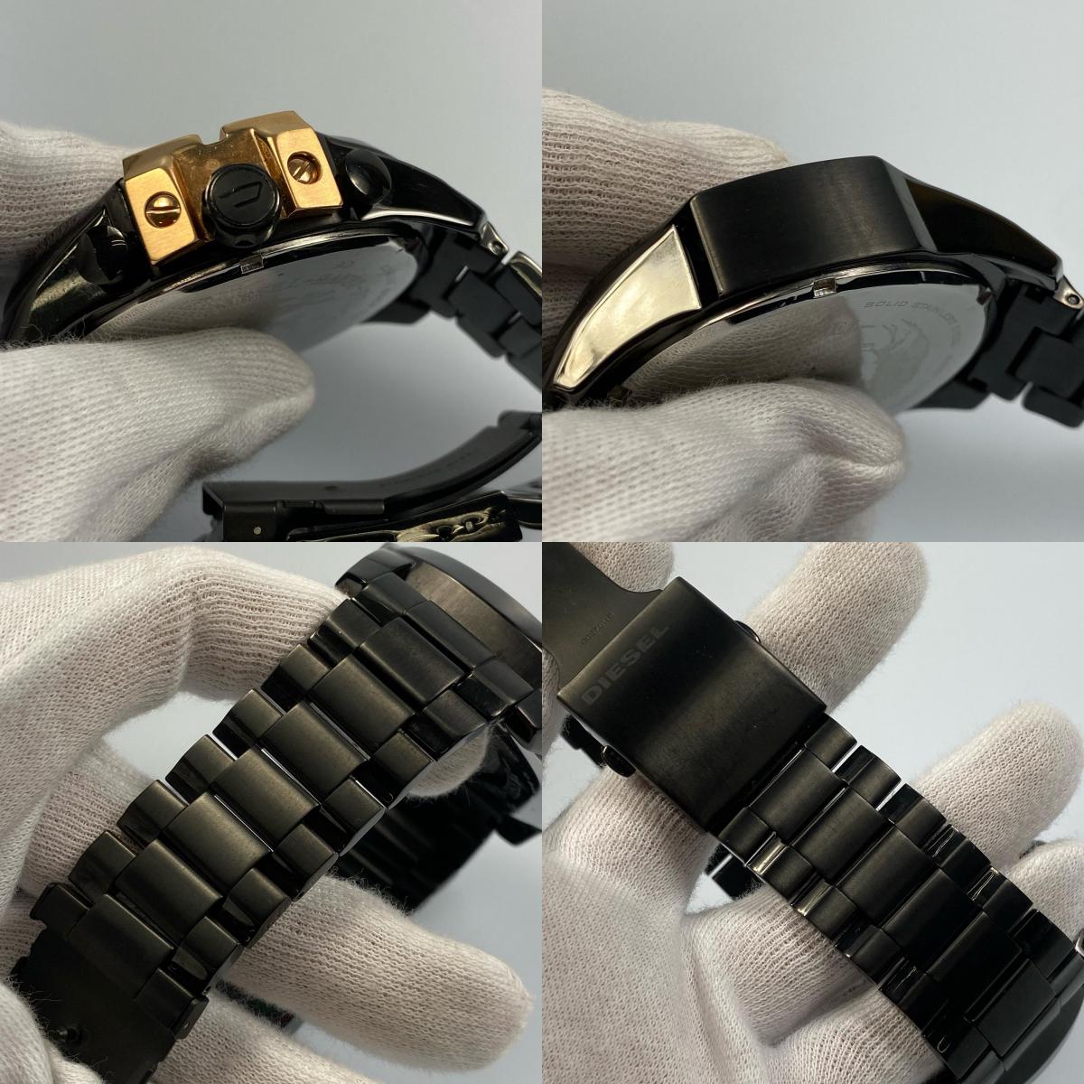 【中古】DIESEL | ディーゼル MEGA CHIEF 腕時計 DZ-4309 アナログクォーツ ブラック