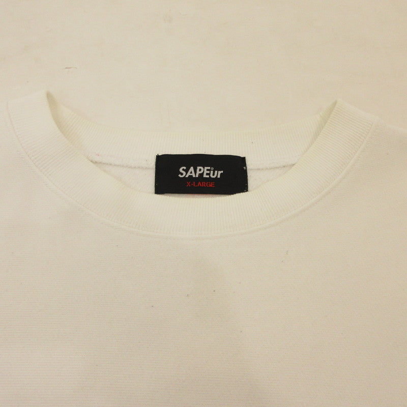 【中古】SAPEur | サプール スウェット ホワイト サイズ:XL