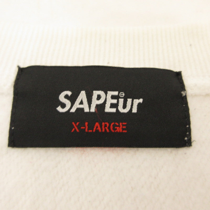 【中古】SAPEur | サプール スウェット ホワイト サイズ:XL