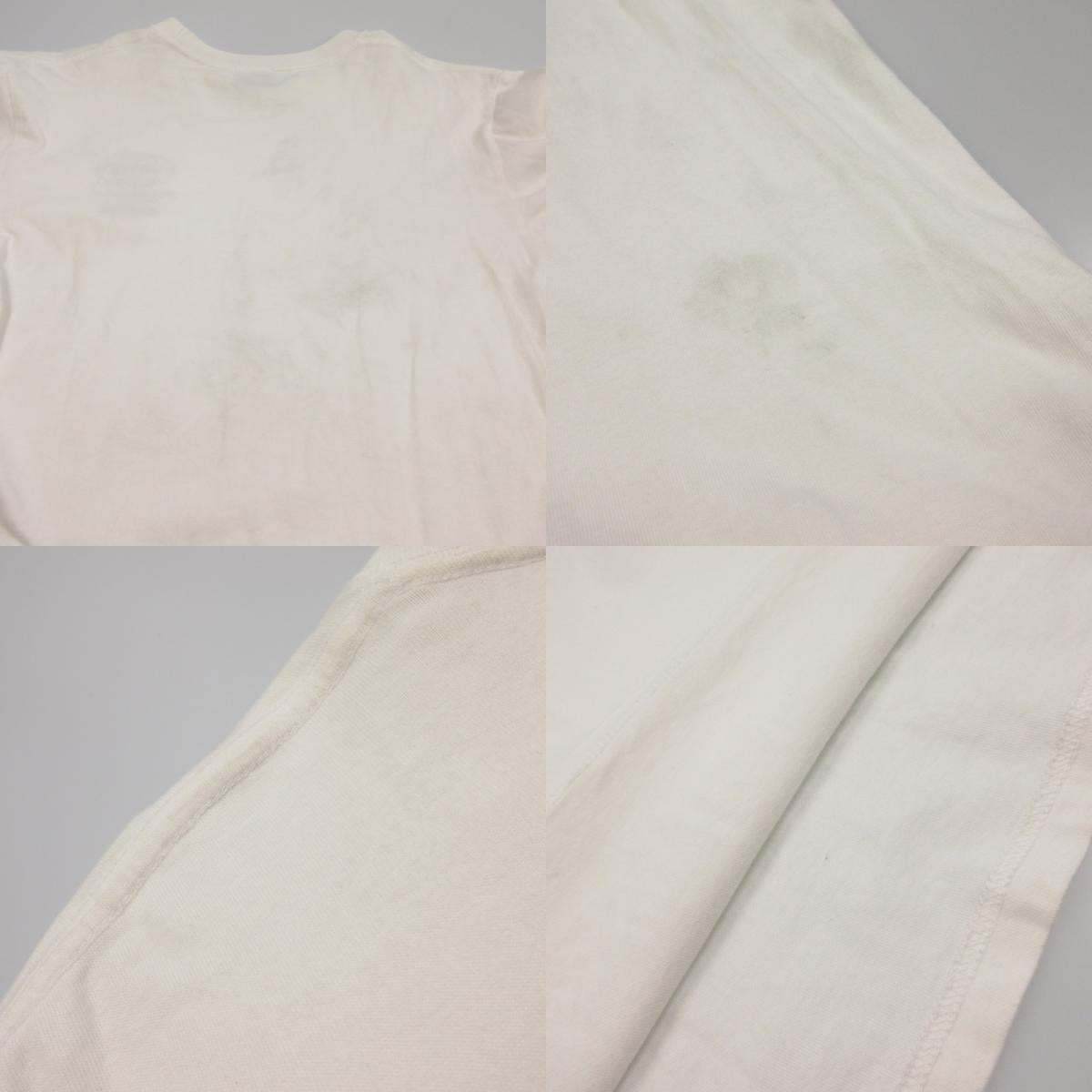 【中古】 Earth Logo Embroidery T-shirt 半袖Tシャツ ホワイト サイズ:M