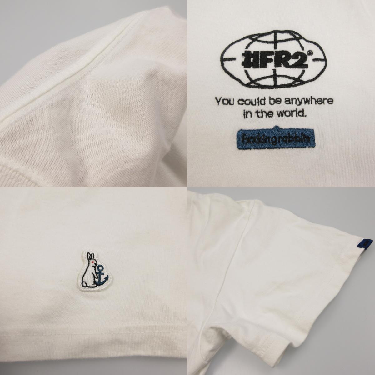 【中古】 Earth Logo Embroidery T-shirt 半袖Tシャツ ホワイト サイズ:M
