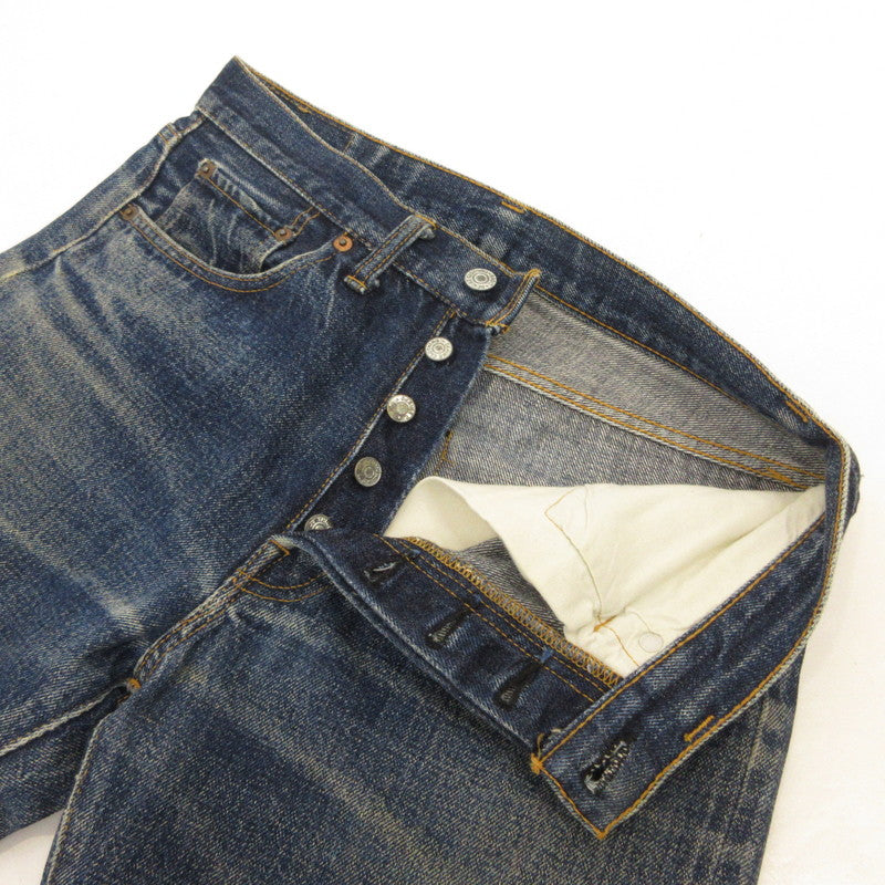 【中古】Denime | ドゥニーム デニムパンツ オレンジ耳/SHINS期/旧ドゥニーム/赤タブ ブルー サイズ:32