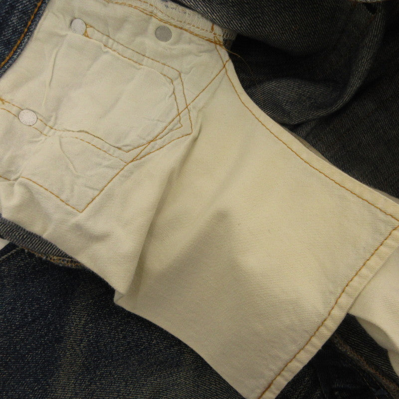 【中古】Denime | ドゥニーム デニムパンツ オレンジ耳/SHINS期/旧ドゥニーム/赤タブ ブルー サイズ:32