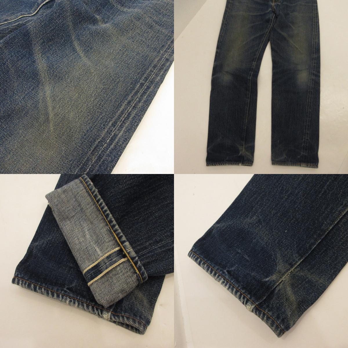 【中古】Denime | ドゥニーム デニムパンツ オレンジ耳/SHINS期/旧ドゥニーム/赤タブ ブルー サイズ:32