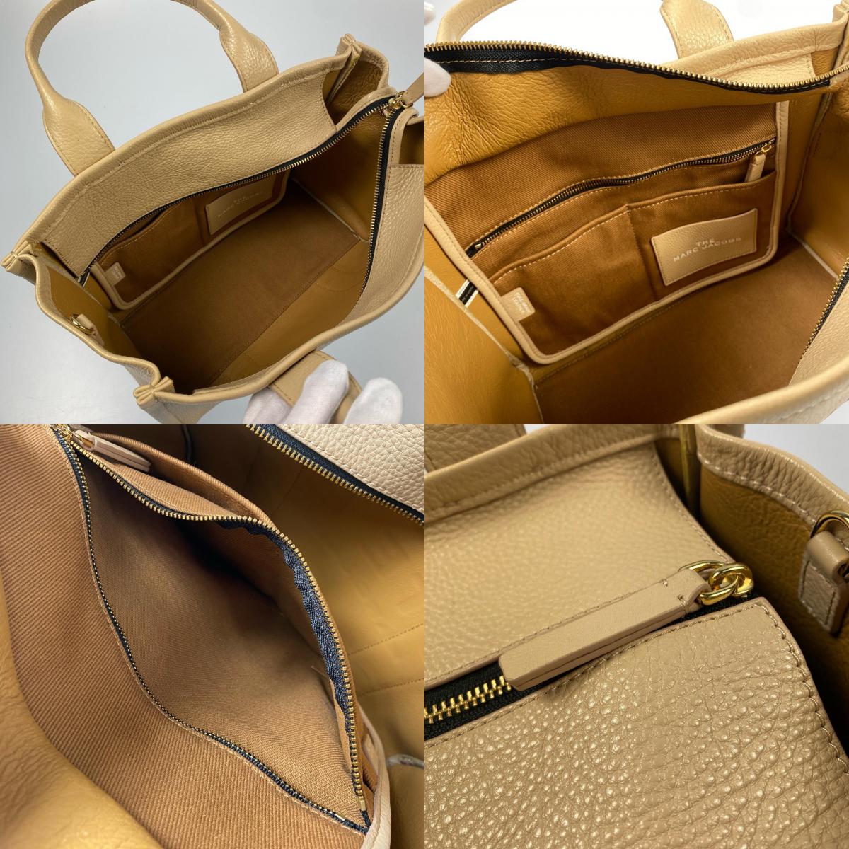 【中古】MARC JACOBS | マークジェイコブス THE LEATHER MEDIUM TOTE BAG その他バッグ H004L01PF21 ショルダー欠品 ベージュ