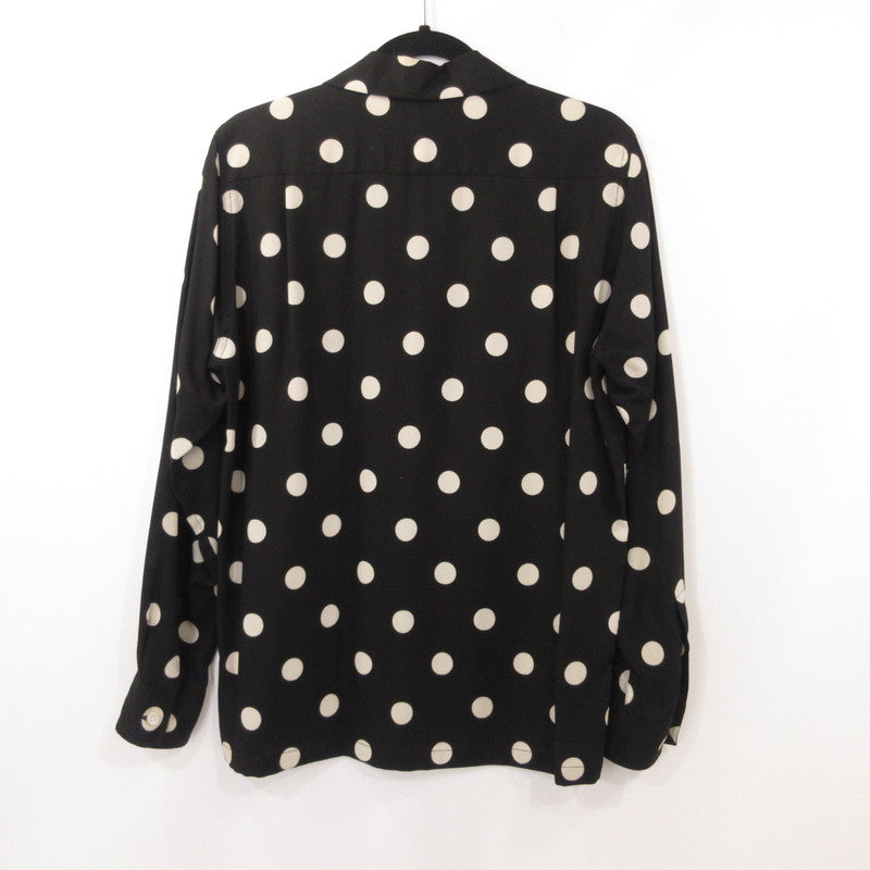 【中古】WACKOMARIA | ワコマリア DOTS HAWAIIAN SHIRT L/S 長袖シャツ 20SSE-WMS-HI05 ブラック サイズ:S