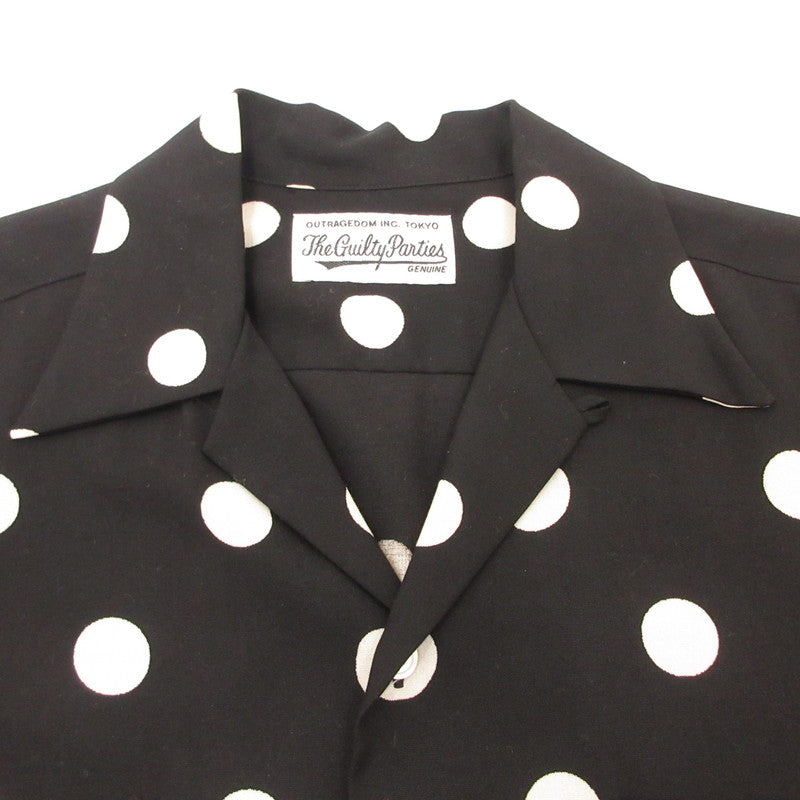 【中古】WACKOMARIA | ワコマリア DOTS HAWAIIAN SHIRT L/S 長袖シャツ 20SSE-WMS-HI05 ブラック サイズ:S
