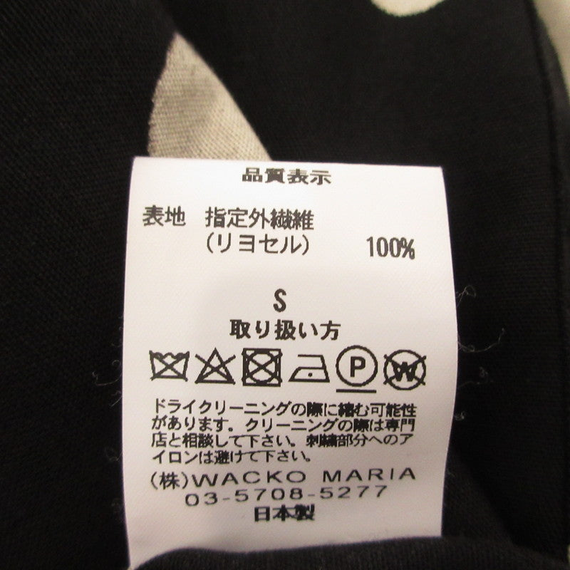 【中古】WACKOMARIA | ワコマリア DOTS HAWAIIAN SHIRT L/S 長袖シャツ 20SSE-WMS-HI05 ブラック サイズ:S
