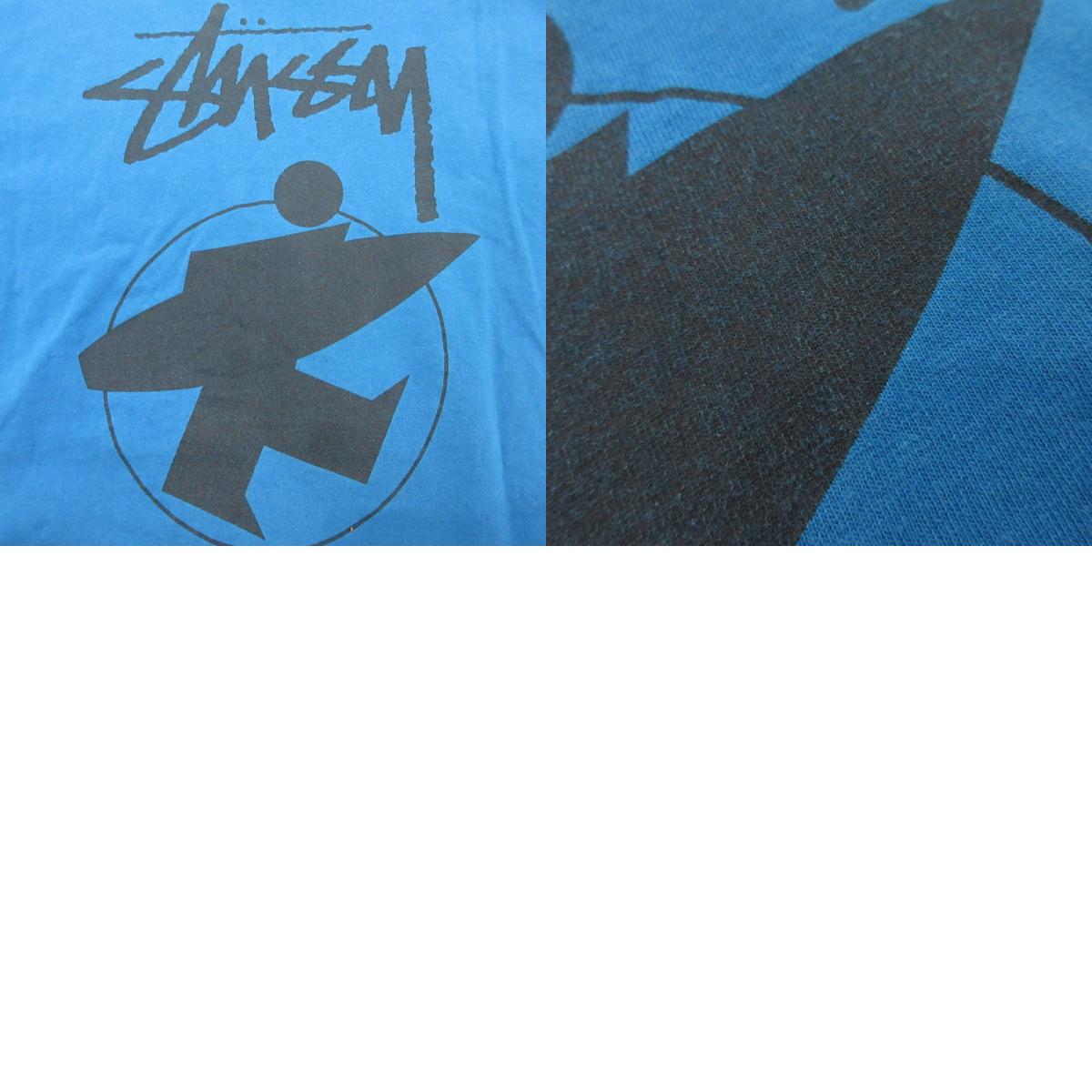 【中古】STUSSY | ステューシー サーフマン 半袖Tシャツ ブルー サイズ:L