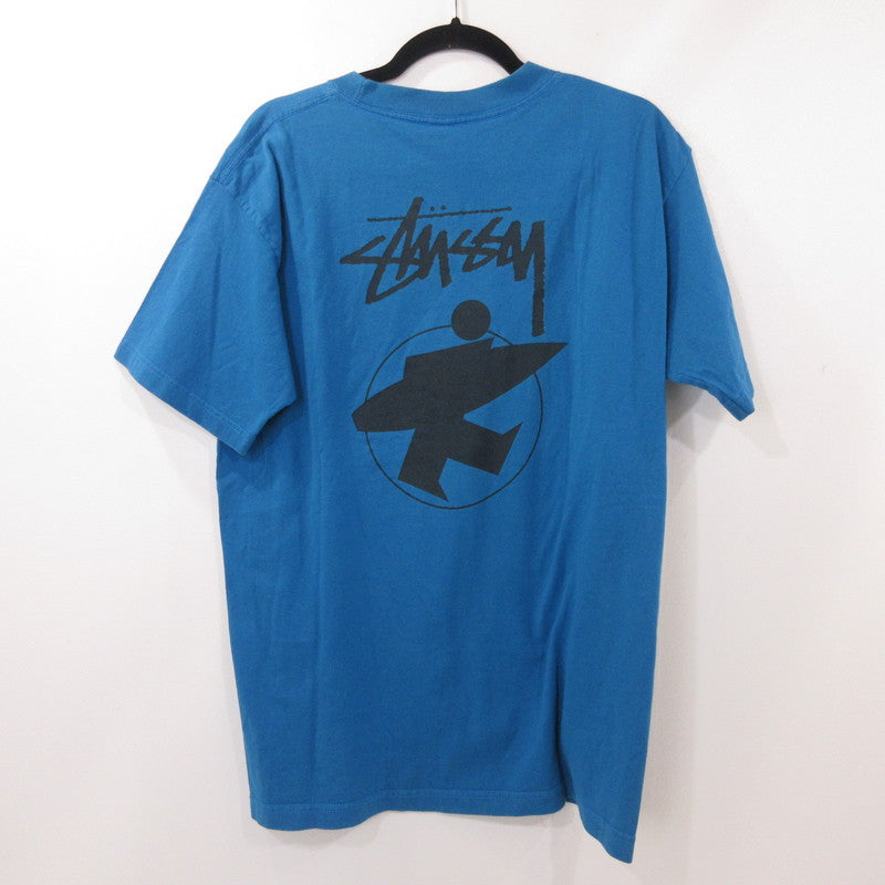 【中古】STUSSY | ステューシー サーフマン 半袖Tシャツ ブルー サイズ:L