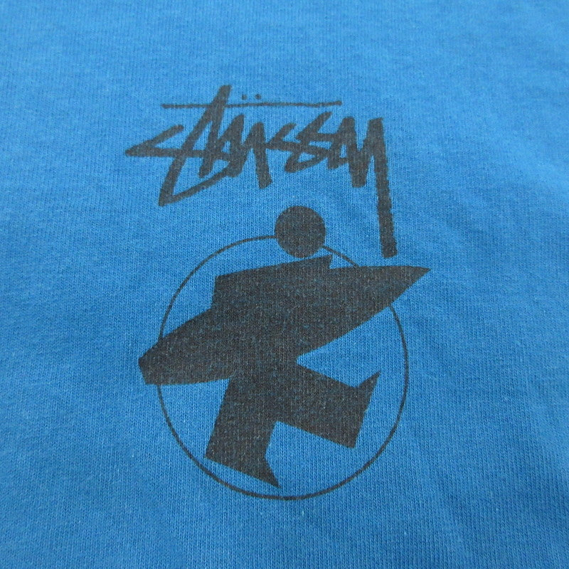 【中古】STUSSY | ステューシー サーフマン 半袖Tシャツ ブルー サイズ:L