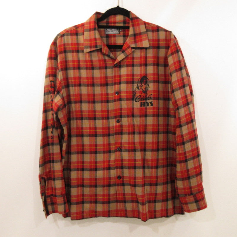 【中古】HYSTERIC GLAMOUR | ヒステリックグラマー CLUB HYSTERIC オープンカラーシャツ 長袖シャツ 02243AH03 サイズ:XL