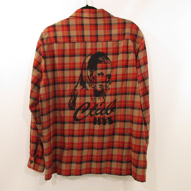 【中古】HYSTERIC GLAMOUR | ヒステリックグラマー CLUB HYSTERIC オープンカラーシャツ 長袖シャツ 02243AH03 サイズ:XL