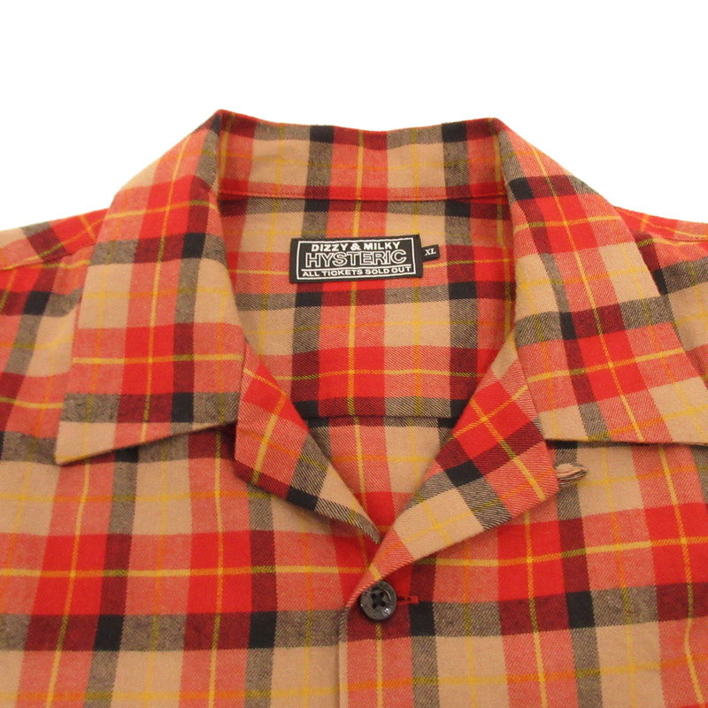 【中古】HYSTERIC GLAMOUR | ヒステリックグラマー CLUB HYSTERIC オープンカラーシャツ 長袖シャツ 02243AH03 サイズ:XL