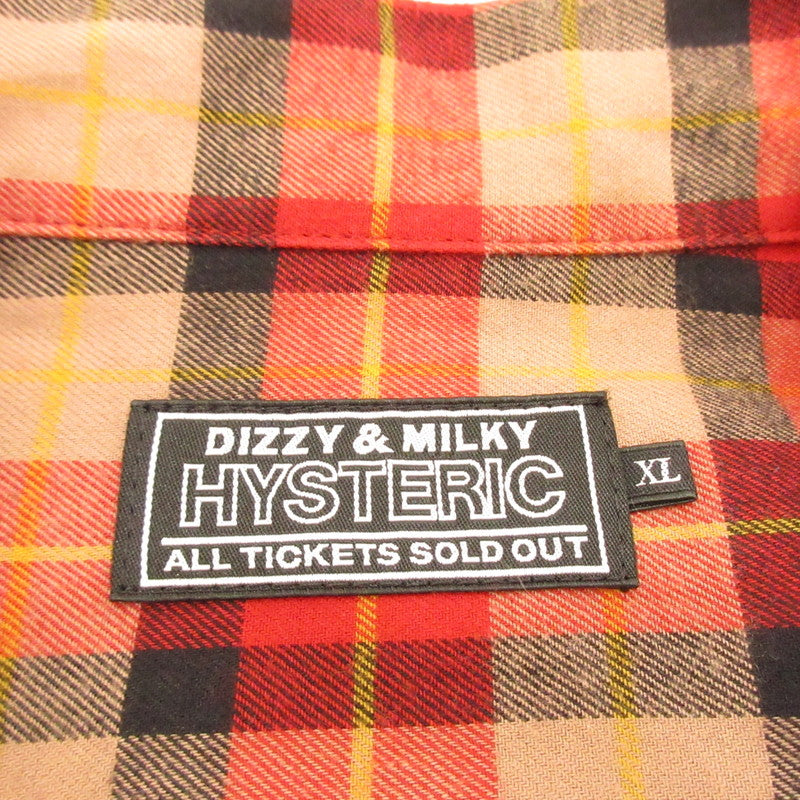 【中古】HYSTERIC GLAMOUR | ヒステリックグラマー CLUB HYSTERIC オープンカラーシャツ 長袖シャツ 02243AH03 サイズ:XL