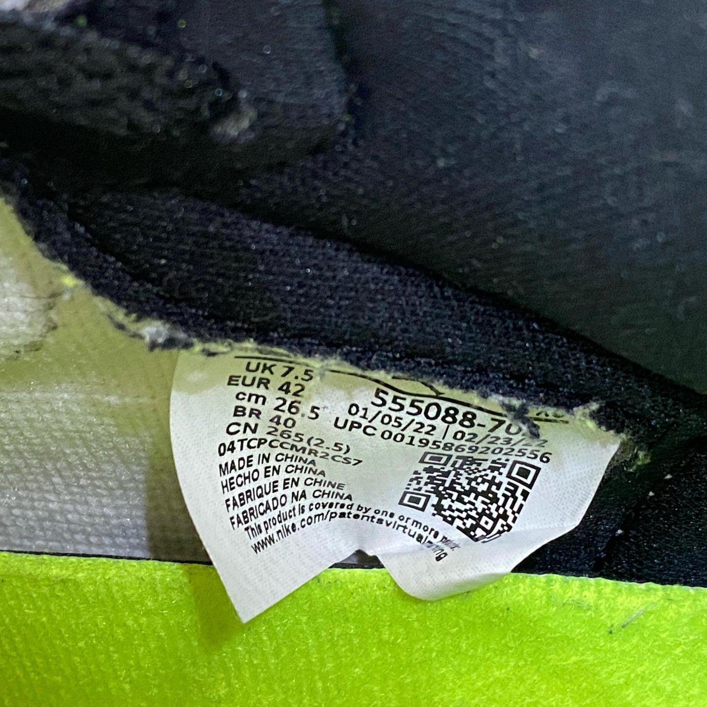 【中古】NIKE | ナイキ Air Jordan 1 High OG Volt/Visionaire スニーカー 555088-702 2022S/S 26.5cm ライトグリーン 26.5cm