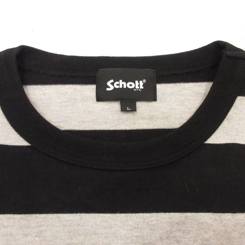【中古】schott | ショット WIDE BORDER POCKET T-SHIRT 半袖Tシャツ 782-5934006 サイズ:L