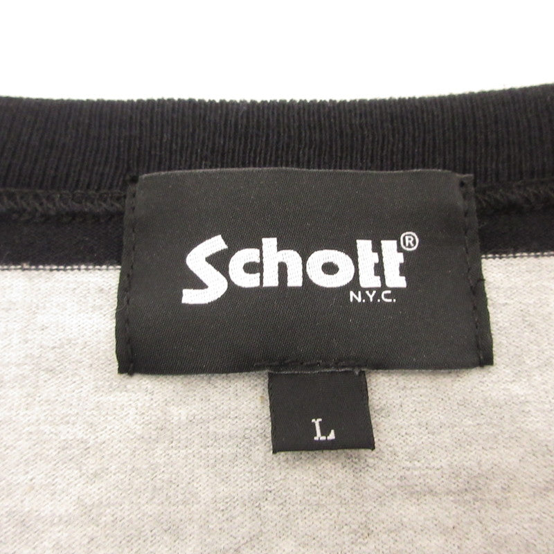 【中古】schott | ショット WIDE BORDER POCKET T-SHIRT 半袖Tシャツ 782-5934006 サイズ:L