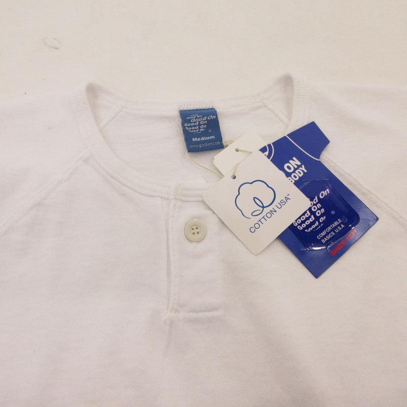【中古】Good On | グッドオン ワンボタンベースボールTシャツ 半袖Tシャツ GOLT1505C ホワイト サイズ:M