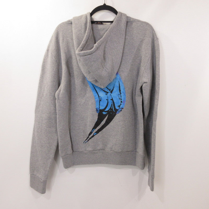 【中古】LOUIS VUITTON | ルイ・ヴィトン NEON WORKING MAN HOODIE パーカー RM212 UYR HLY68W グレー サイズ:S