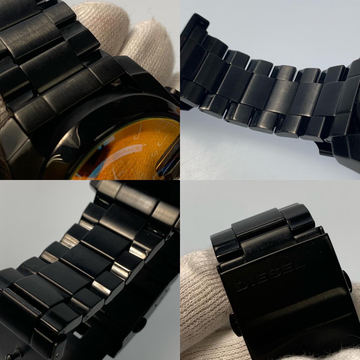 【中古】DIESEL | ディーゼル MEGA CHIEF 腕時計 DZ-4318 アナログクォーツ ブラック