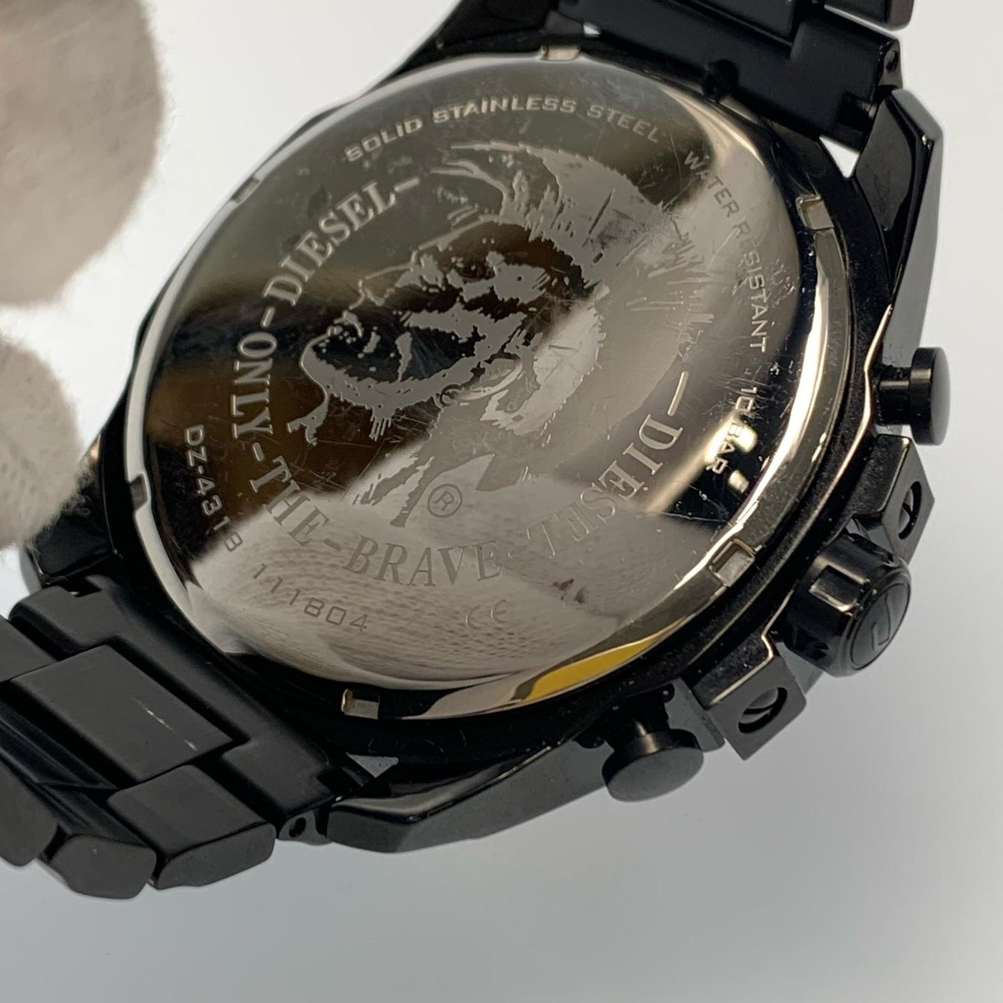 【中古】DIESEL | ディーゼル MEGA CHIEF 腕時計 DZ-4318 アナログクォーツ ブラック