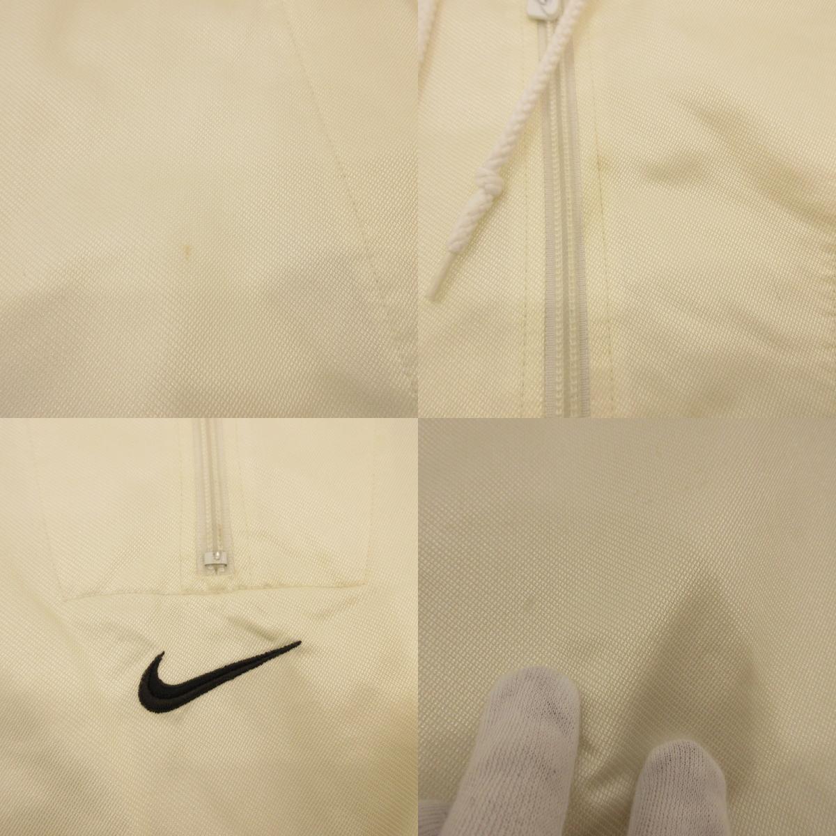 【中古】NIKE | ナイキ ハーフジップアノラック ナイロンジャケット 年式:90S ホワイト サイズ:M