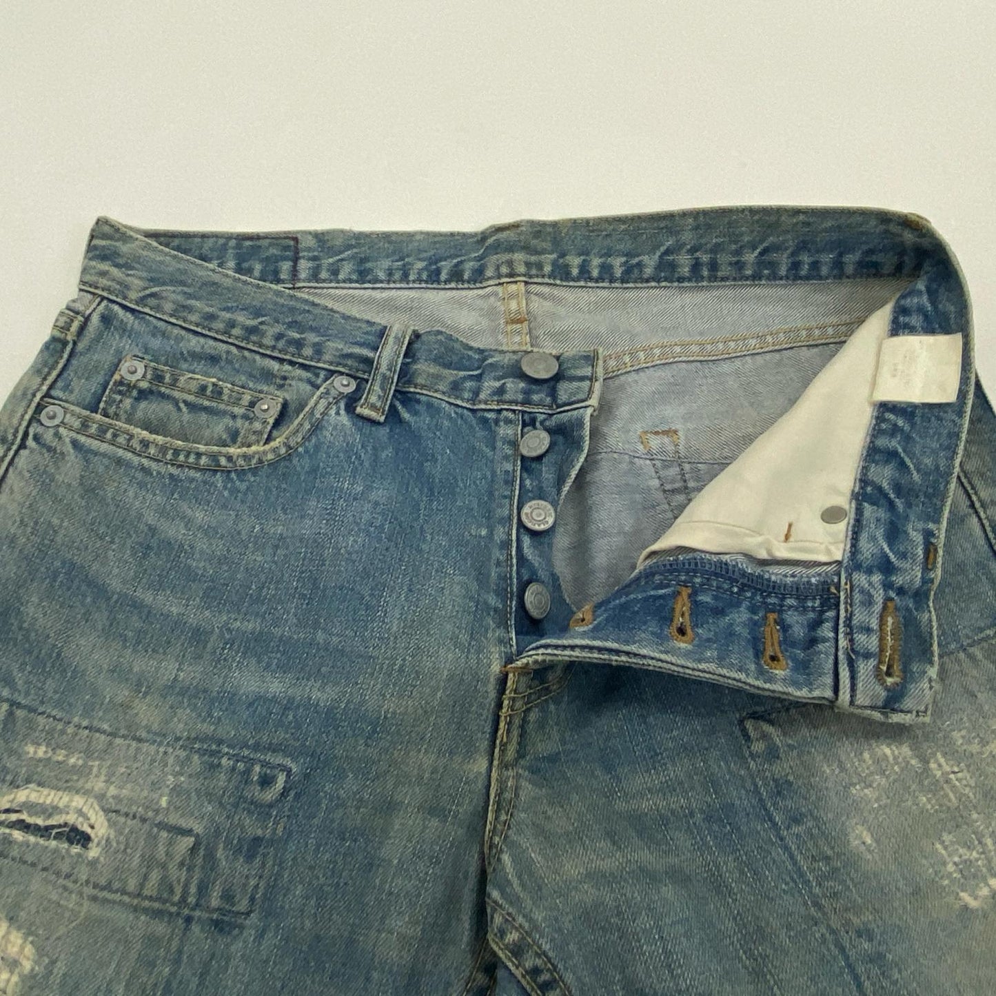 【中古】HYSTERIC GLAMOUR | ヒステリックグラマー デニムパンツ 2AP-4060 KINKY JEANS 00s W:80CM ブルー
