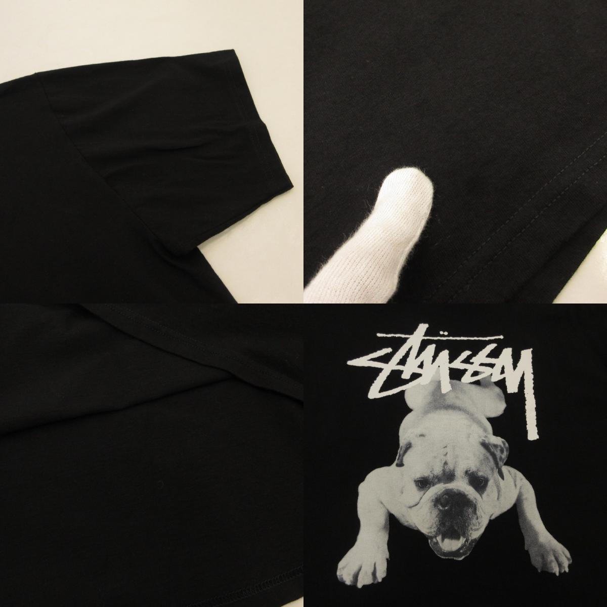 【中古】STUSSY | ステューシー Stock Dog Tee 半袖Tシャツ ブラック サイズ:XL
