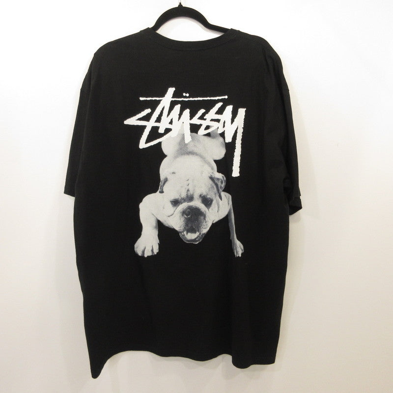 【中古】STUSSY | ステューシー Stock Dog Tee 半袖Tシャツ ブラック サイズ:XL