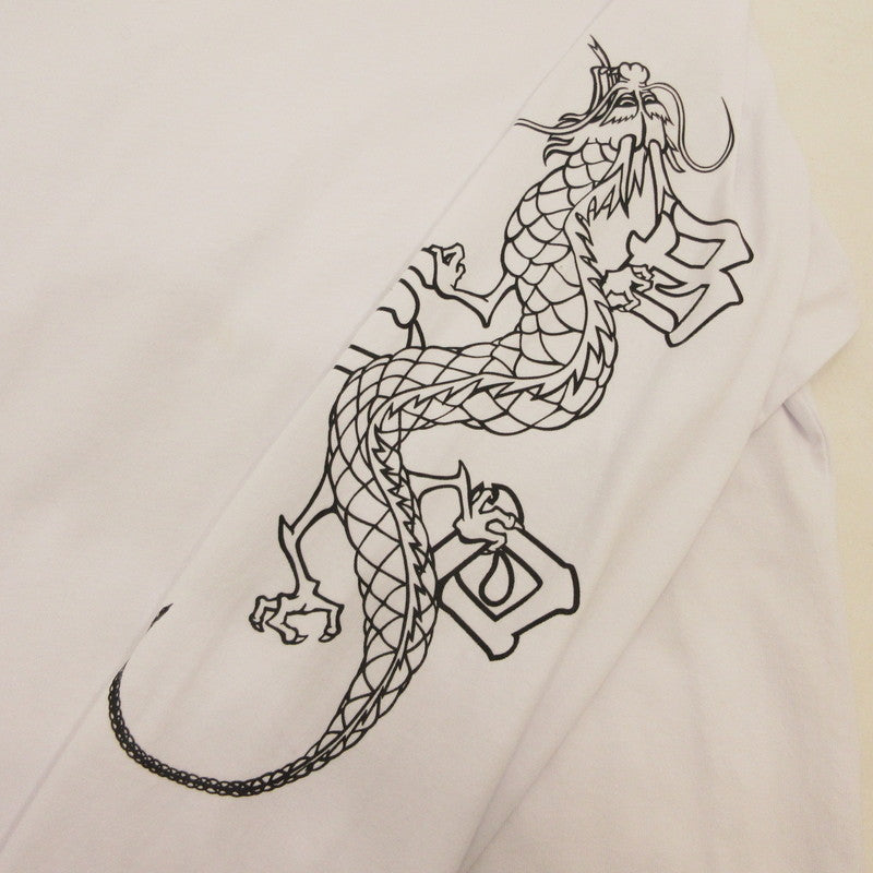 【中古】BlackEyePatch | ブラックアイパッチ KANJI DRAGON L/S TEE 長袖Tシャツ ホワイト サイズ:XL