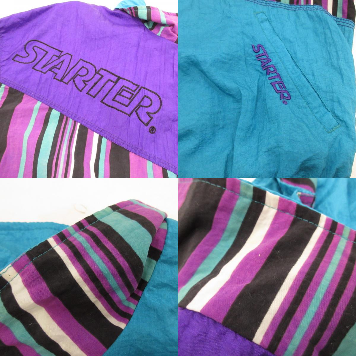 【中古】STARTER | スターター ナイロンジャケット 年式:90s マルチカラー サイズ:L