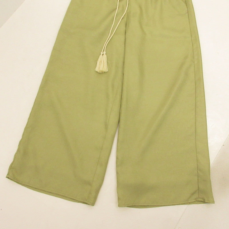 【中古】Ungrid | アングリッド サテンラフパンツ パンツ 112230745001-01 ピスタチオ
