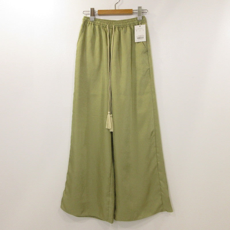 【中古】Ungrid | アングリッド サテンラフパンツ パンツ 112230745001-01 ピスタチオ