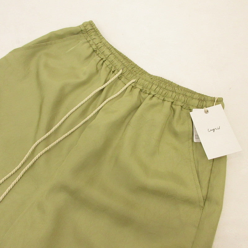 【中古】Ungrid | アングリッド サテンラフパンツ パンツ 112230745001-01 ピスタチオ
