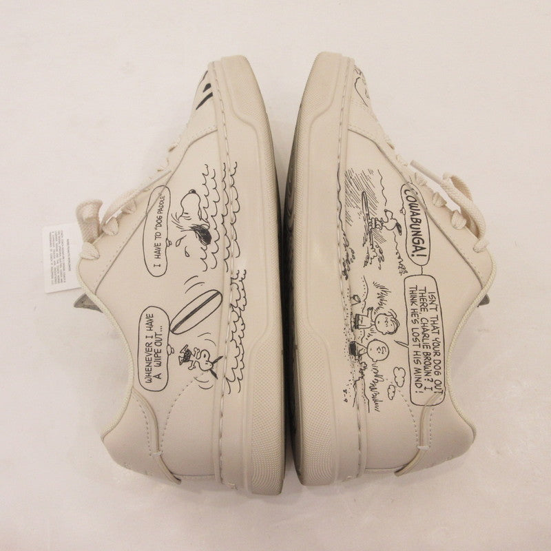 【中古】COACH | コーチ ハイラインスニーカーニュースペーパープリント スニーカー CBP14 アイボリー 23cm